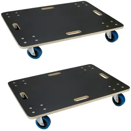 ECD Germany 2er Set Transportroller 60x80 cm, bis 800 kg Siebdruckplatte für Umzug, Rollbrett Möbelroller Möbel-Transport Möbelhund