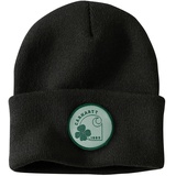 Carhartt Herren Knit Shamrock Patch Beanie Hut, Schwarz 1, Einheitsgröße - Einheitsgröße