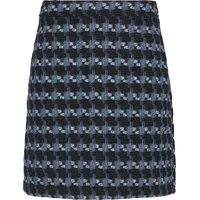 s.Oliver Miniröck Gemusterter Bouclé-Rock Blau 46