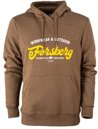 FORSBERG Vikutson Hoodie mit Retro Logo  / braun / S