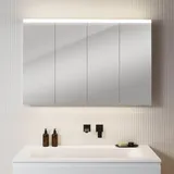Neoro n50 | n50T46 Spiegelschrank B: 120 cm mit 4 Türen, mit Beleuchtung, für die Schweiz, BN0522MI,