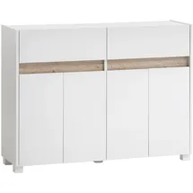 Schildmeyer Kommode Cosmo, weiß, eiche 112,2 x 33,0 x 84,8 cm,