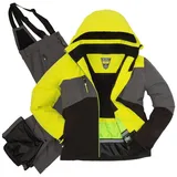KILLTEC Skianzug Kinder schwarz/grau meliert/limette 128