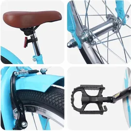 vidaXL Kinderfahrrad 20 Zoll RH 0 cm Himmelblau/türkis