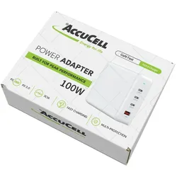 100 W GaN Charger mit 3x USB-C Ausgang und einem USB-A Ausgang, maximaler USB-C Ausgang 100 W PD