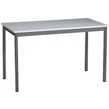 Sodematub Mehrzwecktisch lichtgrau, dunkelgrau rechteckig, Vierkantrohr grau, 120,0 x 60,0 x 74,0 cm