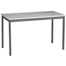 Sodematub Mehrzwecktisch lichtgrau, dunkelgrau rechteckig, Vierkantrohr grau, 120,0 x 60,0 x 74,0 cm