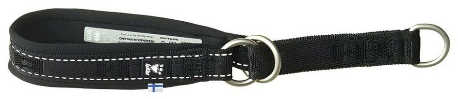 HURTTA Hunde-Halsband ECO Casual Half Choke Halsband schwarz Größe: 30 - 40 cm / Verstellmöglichkeit: 27 - 32 cm