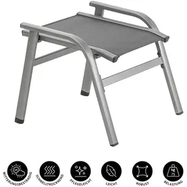 Dehner Stapelhocker Chicago 56,8 x 60,5 x 48 cm grau