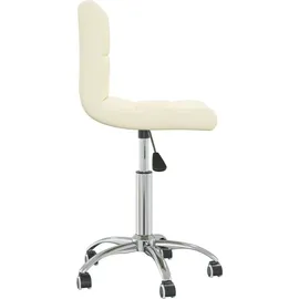 vidaXL Bürostuhl Drehbar Creme Stoff