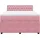 vidaXL Boxspringbett mit Matratze Rosa 140x200 cm Samt