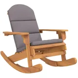 Maison Exclusive - Adirondack-schaukelstuhl Mit Kissen Massivholz