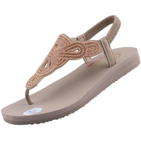 Skechers Damen Zehentrenner Meditation Pearl Perfection Grau/Roségold, Schuhgröße:EUR 40 - 40 EU
