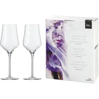 Eisch Sky Weißweinglas, SensisPlus Belüftungstechnologie, bleifrei, spülmaschinenfest, 2 Stück, 380 ml