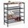 Relaxdays Schuhregal 75 x 81 x 30 cm 5 Ebenen Braun/Schwarz