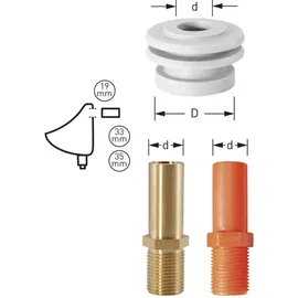 Vigour DERBY Urinal Zulauf verdeckt mit SoftClose Deckel, Ablaufgarnitur und Zulaufgarnitur