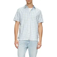 S.Oliver - regular fit Kariertes Kurzarmhemd mit Struktur, Herren,