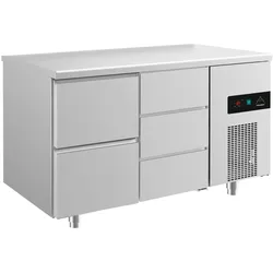 Gastro Edelstahl Kühltisch Umluft 2/3 Schubladen 1400x700x850mm -2/+8°C