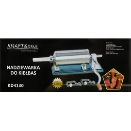Costway Wurstfüller manuell, Wurstmaschine aus Edelstahl, Wurstfüllmaschine silber, Wurstpresse mit Tischklemme, Wurstspritze inkl. Füllrohre