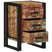 VidaXL Nachttisch Mehrfarbig 40x35x50 cm Altholz Massiv
