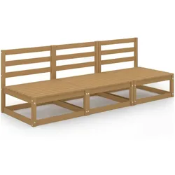 vidaXL Outdoor-Sofa 3-Sitzer Honigbraun Massivholz Kiefer