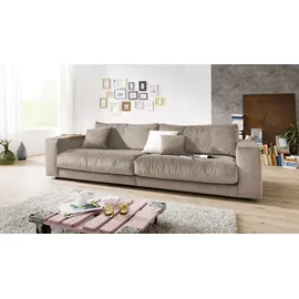 Candy Big-Sofa 3C CANDY "Enisa II", grau (taupe), B:290cm H:86cm T:127cm, 85% Polyester, 15% Viskose, Sofas, Big-Sofa, incl. 1 Flatterkissen, Wahlweise mit Flecken-Schutz-Bezug Easy care