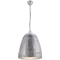 Pendelleuchte, Eisen, Industrial Stil, E27 Fassung, Lochblechmuster, oval
