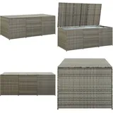 Vidaxl - Gartenbox Poly Rattan 180x90x70 cm Grau - Gartenbox - Auflagenbox - Gartenmöbel - Outdoor Box - Rattan Gartenmöbel - Home & Living