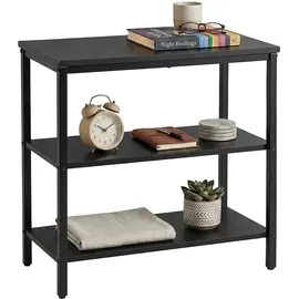 Relaxdays Nachttisch 61x60x30 Schwarz