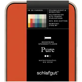 schlafgut Pure Boxspring 90 x 190 - 100 x 220 cm red mid
