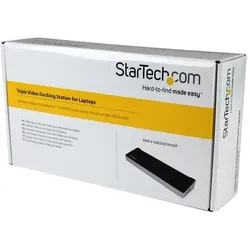 StarTech.com Triple-Video Laptop Dockingstation USB 3.0 Docking Station GigE