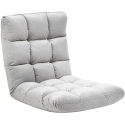 HOMCOM Bodenstuhl Metall, Polyester, Schaumstoff