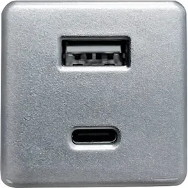 ed exciting design Schlafwelt Moon mit LED-Beleuchtung und USB-Anschluss & USB-C-Anschluss grau