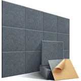 Novzep Akustikplatte 12 Stück schallabsorbierende Platten, NRC 0,9 ​​Schalldämmwirkung grau