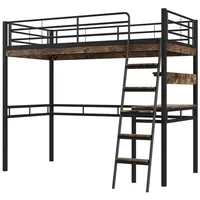 Gotagee Hochbett Multifunktionsbett Einzelbett Jugendbett Kinderbett mit Schreibtisch