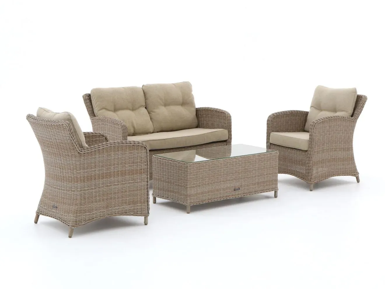 Intenso Leone/Milano Sessel-Sofa Lounge-Set 4-teilig
