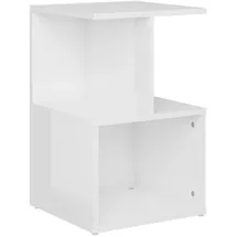 vidaXL Nachtschrank Hochglanz-Weiß 35 x 35 x 55 cm Weiß