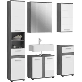 xonox.home Bad-Hängeschrank Blake Rauchsilber 35 cm eintürig