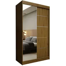 masseno Schwebetürenschrank MIRELLA 120 x 216 x 61 cm Braun
