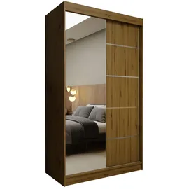masseno Schwebetürenschrank MIRELLA 120 x 216 x 61 cm Braun