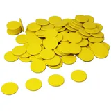 Wissner Spielchips gelb (100 Stück) aus RE-Plastic® | Zählchips Marker Tokens ø 25 mm
