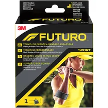 FUTURO Tennis-Ellenbogen-Bandage, verstellbar (17,8 - 35,6 cm) – Polster für gezielten Druck, bei Tennisarm und Tendinitis, Atmungsaktiv, Feuchtigkeitsregulierend, für Sport und Alltag