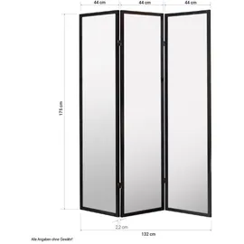 Homestyle4u Paravent Schwarz 132x175 | Gr.: onesize