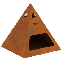 VidaXL Feuerstelle Pyramide 50x50x51 cm Cortenstahl Vidaxl
