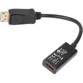goobay DisplayPort auf HDMI Adapter 0,1 m Schwarz