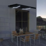 vidaXL Einziehbare Markise mit Windsensor & LED 300x250cm Anthrazit