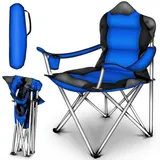 TRESKO Campingstuhl blau, bis 150 kg