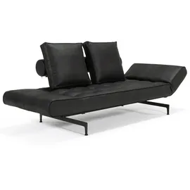 Innovation Living Schlafcouch Kunstleder 2-Sitzer Schwarz