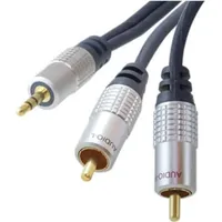 ShiverPeaks Blustream Audio-Kabel 3 m 3.5mm 2 x RCA Blau