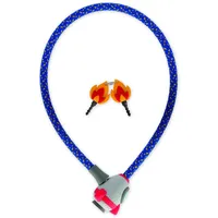 Legami Fahrradschloss mit Schlüssel, Tiger Motiv, 75 cm, blau